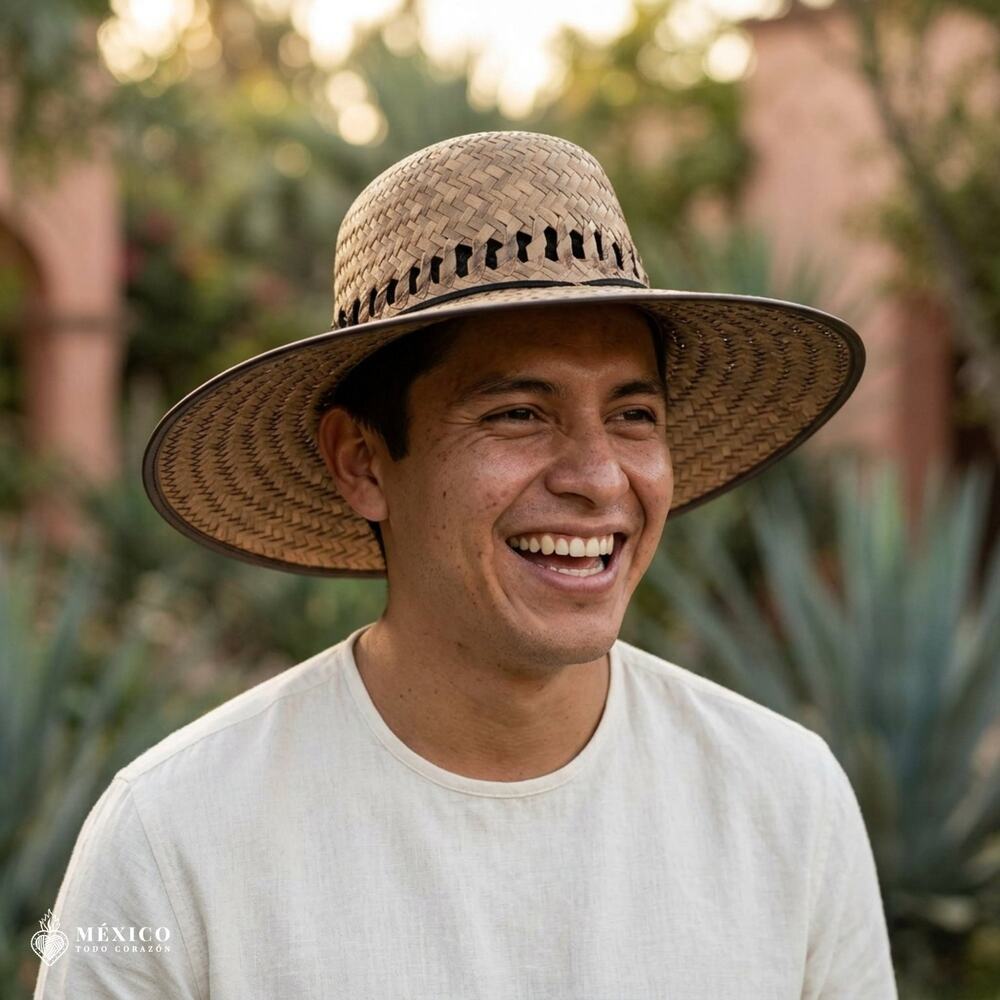 Handwoven Palm Straw Gardener Hat – Wide Brim Sun Protection Outdoor Hat - Picture 6 of 7